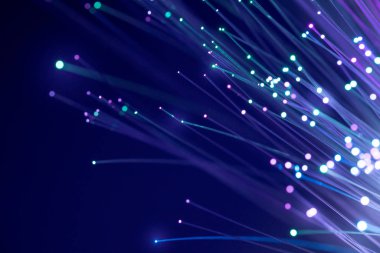 Fiber optik, soyut ve arka plan bulanıklık