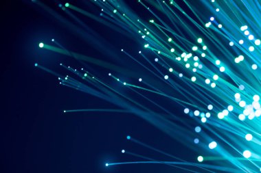 Fiber optik, soyut ve arka plan bulanıklık