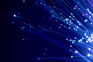 Fiber optik, soyut ve arka plan bulanıklık