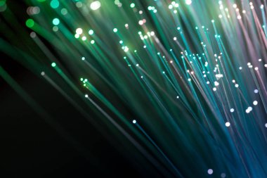 Fiber optik, soyut ve arka plan bulanıklık