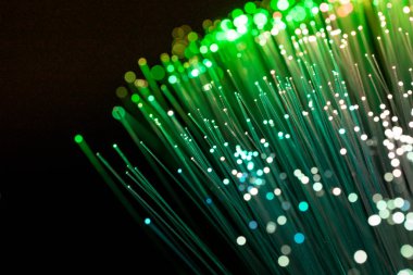 Fiber optik, soyut ve arka plan bulanıklık