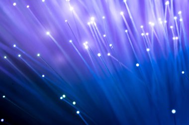 Fiber optik, soyut ve arka plan bulanıklık