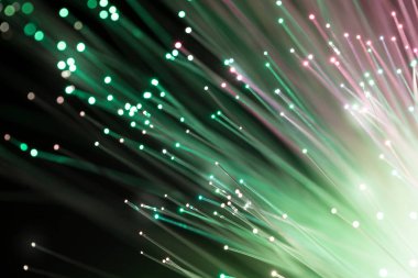 Fiber optik, soyut ve arka plan bulanıklık