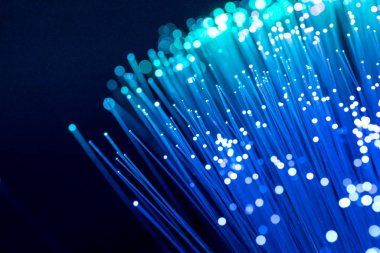 Fiber optik, soyut ve arka plan bulanıklık