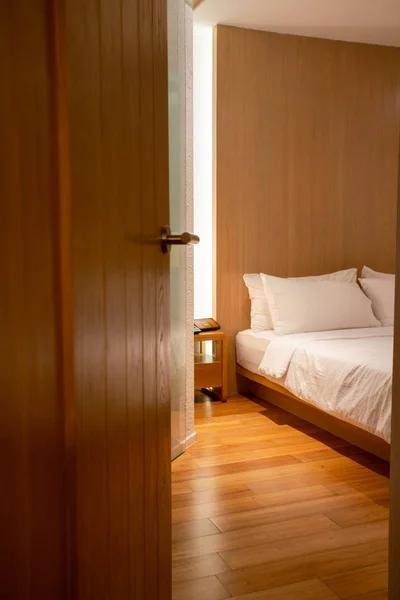 Bedroom door opened in the hotel