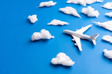 Online bilet ve turizm konsepti için uçak modeli