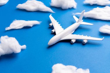 Online bilet ve turizm konsepti için uçak modeli