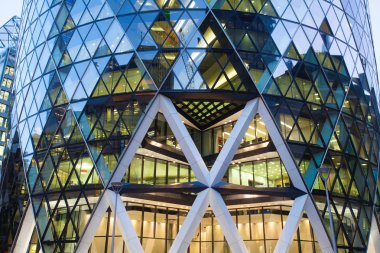 Londra ofis binası iş konsepti için şehir manzarası