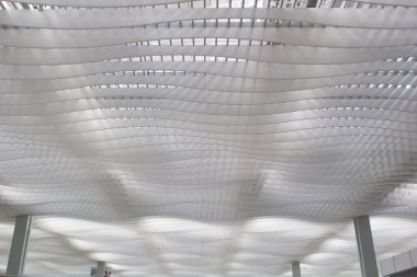 Gelecekteki binadaki çatının soyut deseni