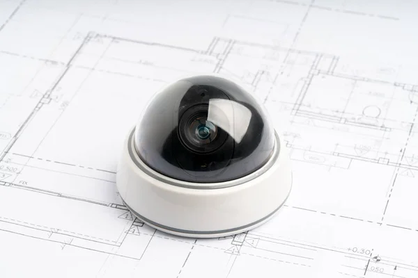 CCTV biztonsági online kamera ház terv — Stock Fotó