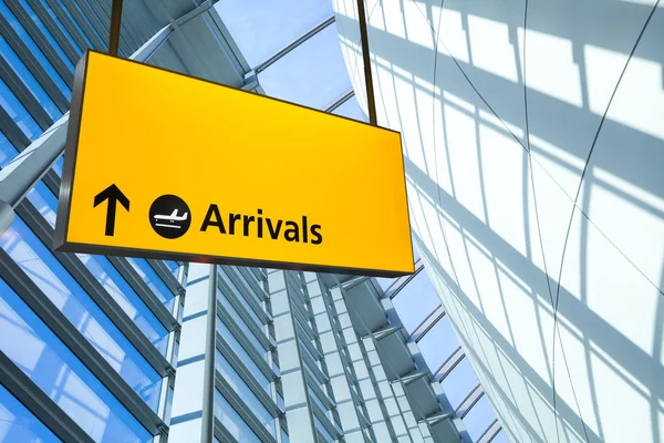 Repülőtéri indulás és érkezés információ sig — Stock Fotó