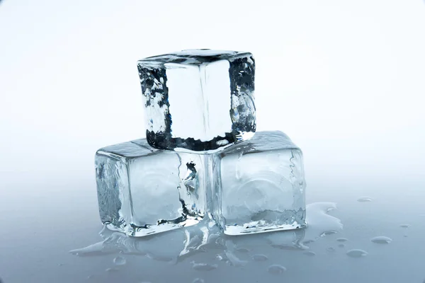 ice cubes on white backgroun