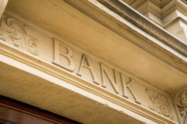 Banka İşareti logosu, Stone Backgroun