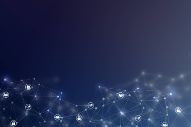 Soyut arkaplan illüstrasyonunda bulut simgesi