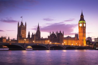 Londra 'daki Bigben ve parlamento binası İngiltere, Uk