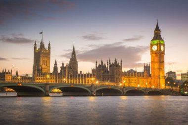 Londra 'daki Bigben ve parlamento binası İngiltere, Uk