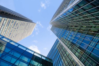 Londra ofis binası iş konsepti için şehir manzarası