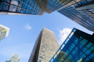 Londra ofis binası iş konsepti için şehir manzarası