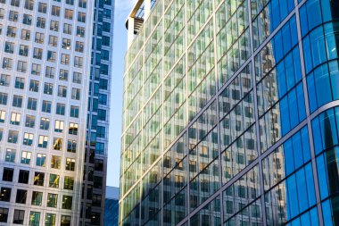 Londra ofis binası iş konsepti için şehir manzarası