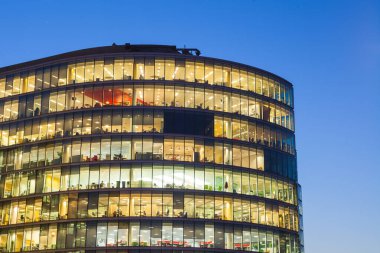 Londra ofis binası iş konsepti için şehir manzarası