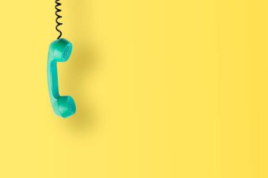 Çağrı merkezi konsepti için klasik & retro telefon