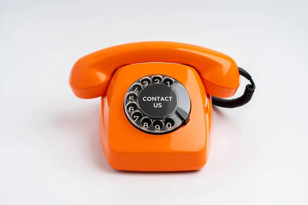 Vintage Retro Telefon Dla Koncepcji Call Center — Zdjęcie stockowe