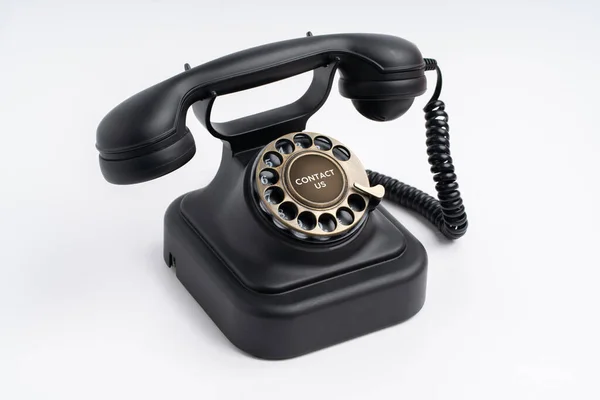 Téléphone Vintage Rétro Pour Concept Centre Appels — Photo