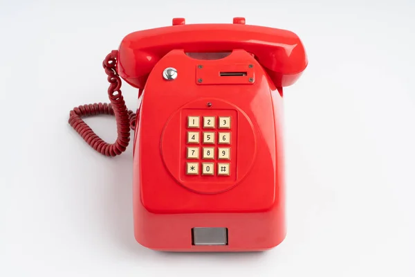 Téléphone Vintage Rétro Pour Nous Contacter Concept — Photo
