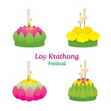 Loy Krathong Festivali, nesneleri, kutlama ve Tayland, Asya, bayram, sezon, din kültürü