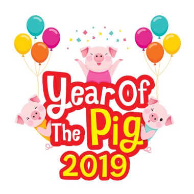 Mutlu Çin yeni yıl 2019 metinlerle domuz, geleneksel, kutlama, Çin, kültür