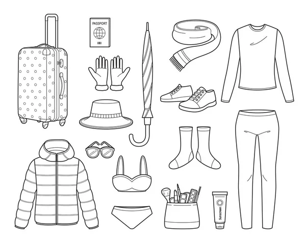 Kış Sezonu Seyahat Gezisi Anahat için Giyim Ve İhtiyaçlar