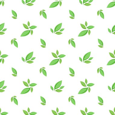 yeşil yapraklar desen.