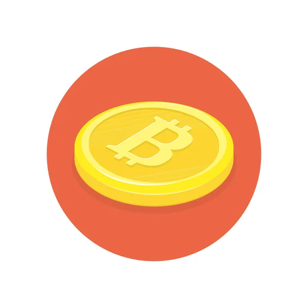 Arany bitcoins ikon. — Stock Vector