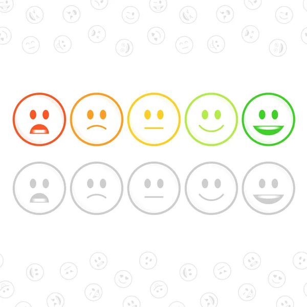 Conjunto de emoticones de retroalimentación . — Vector de stock