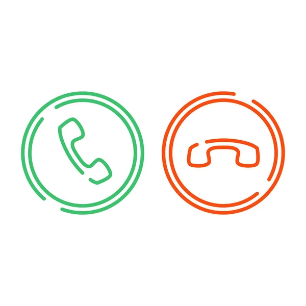 Phone call icons set. — Stock Vector