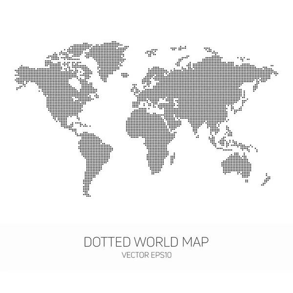 Dotted world map. — Stock Vector