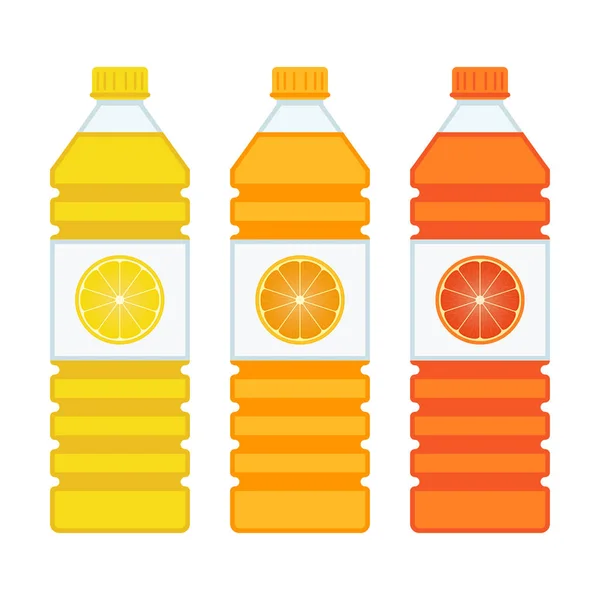 Bottles with juice. — Stock Vector