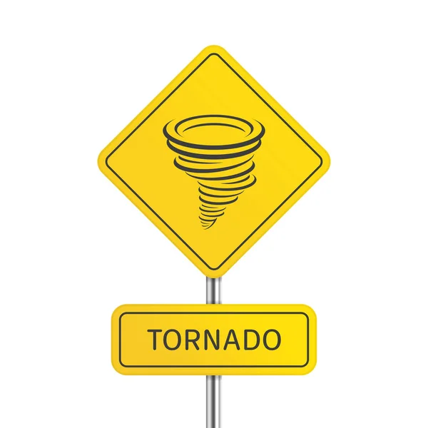Segnale di avvertimento tornado . — Vettoriale Stock