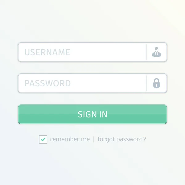 Login interfaz vector . — Archivo Imágenes Vectoriales