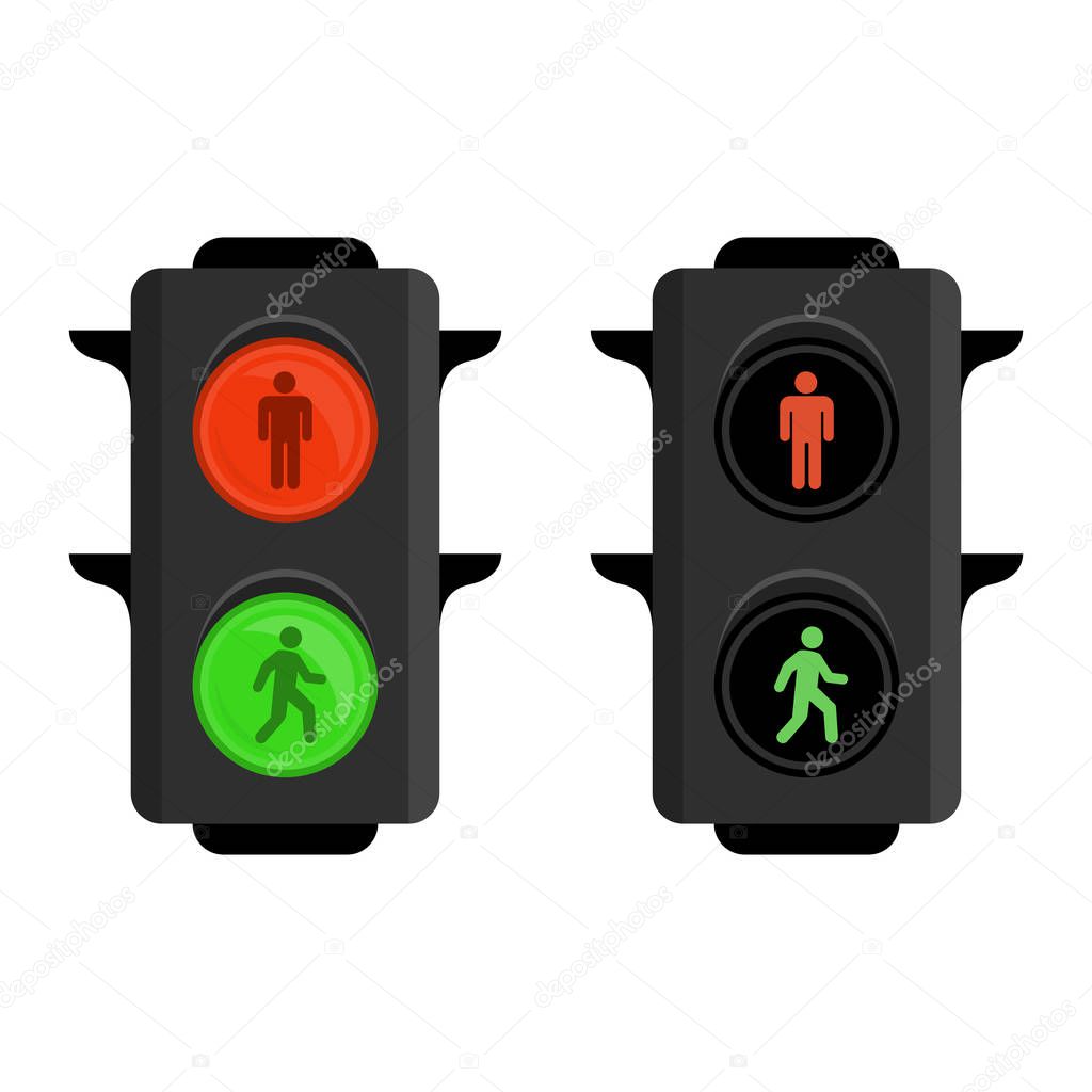Pedestrian traffic lights.