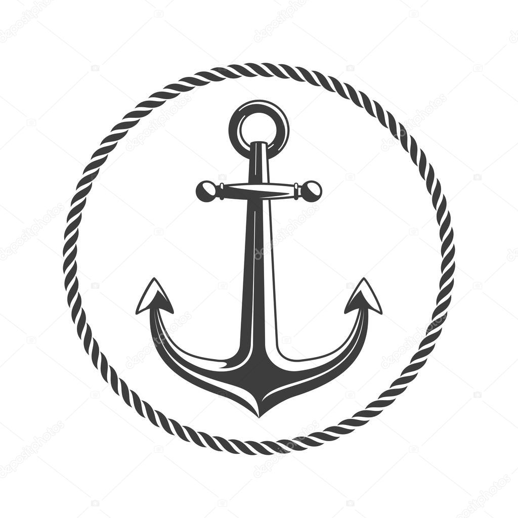 Anchor with circular rope.