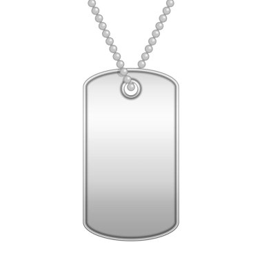 Metal dog tag. clipart