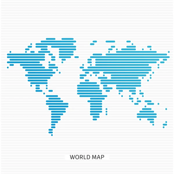 Mapa mundial de líneas . — Vector de stock