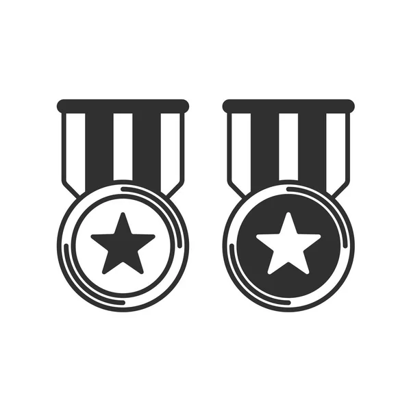 Медаль значок Установка . — стоковий вектор