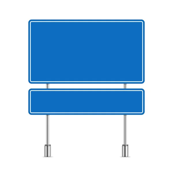 Lege blauwe verkeersbord. — Stockvector