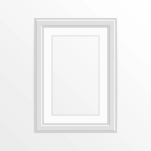 Cadre photo blanc simple . — Image vectorielle