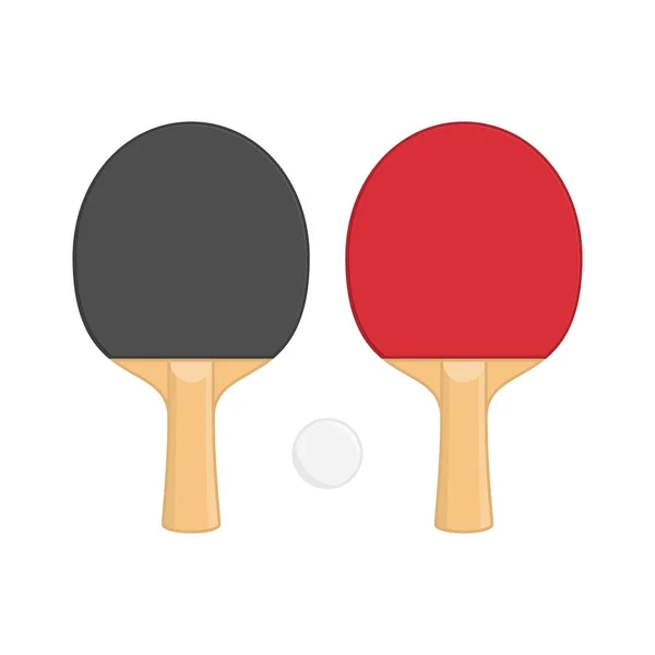 Dos raquetas de ping pong . — Vector de stock