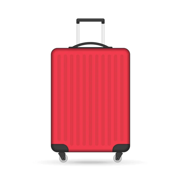Красный чемодан. — стоковый вектор