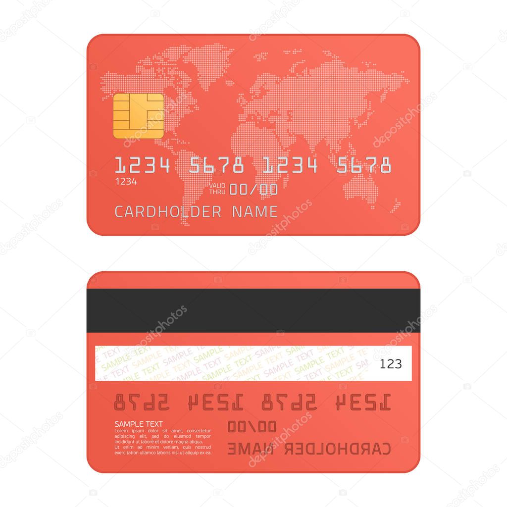 Red credit card.