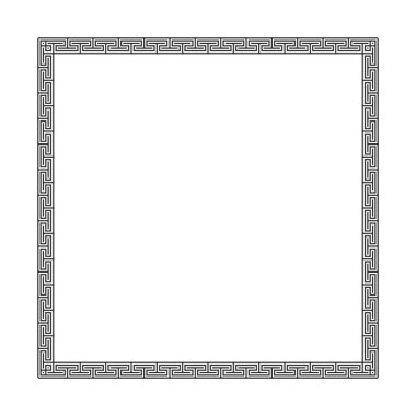 Dekoratif siyah Yunan çerçeve.